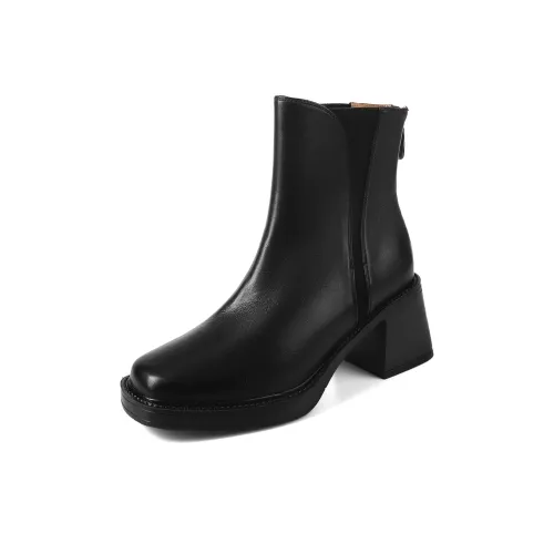 XIAOAJUE Ankle Boots Women's Black, Brown