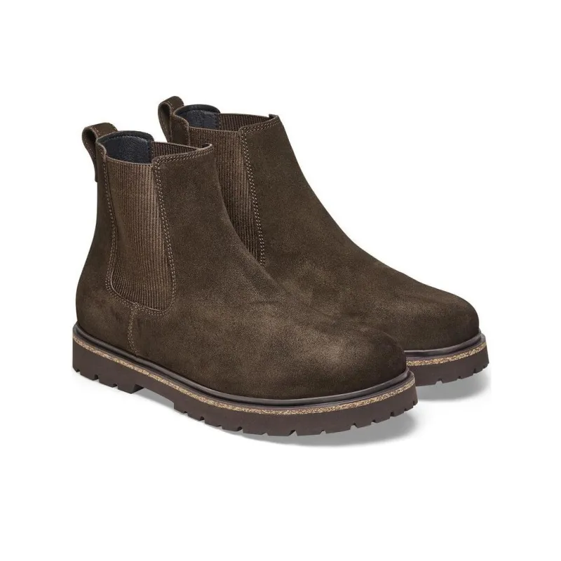 Birkenstock Highwood Series Short Chelsea Boots Men's Mocha Narrow Fit-3