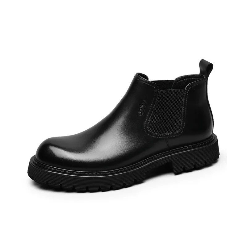 GOLDLION Short Chelsea Boots Men's Black-1
