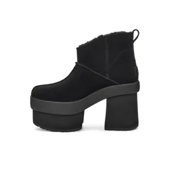 UGG New Heights Platform Mini Boot Black Women's