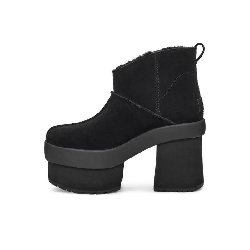 UGG New Heights Platform Mini Boot Black Women's-0