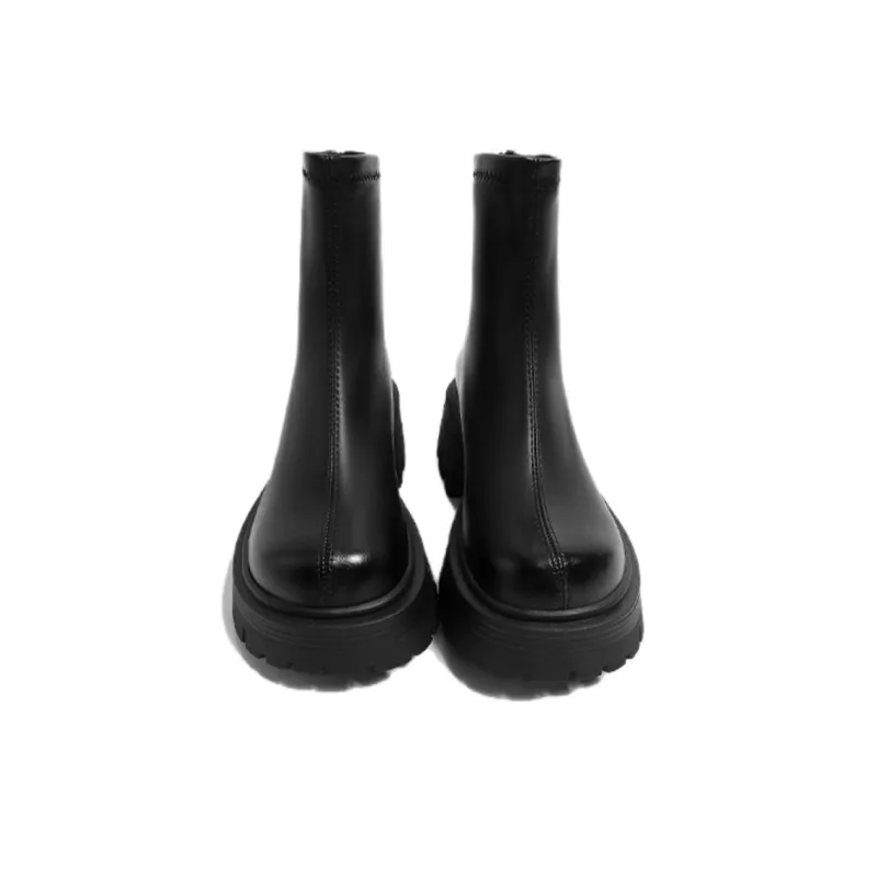 HUANQIU Ankle Boots 7cm Women's Black-5
