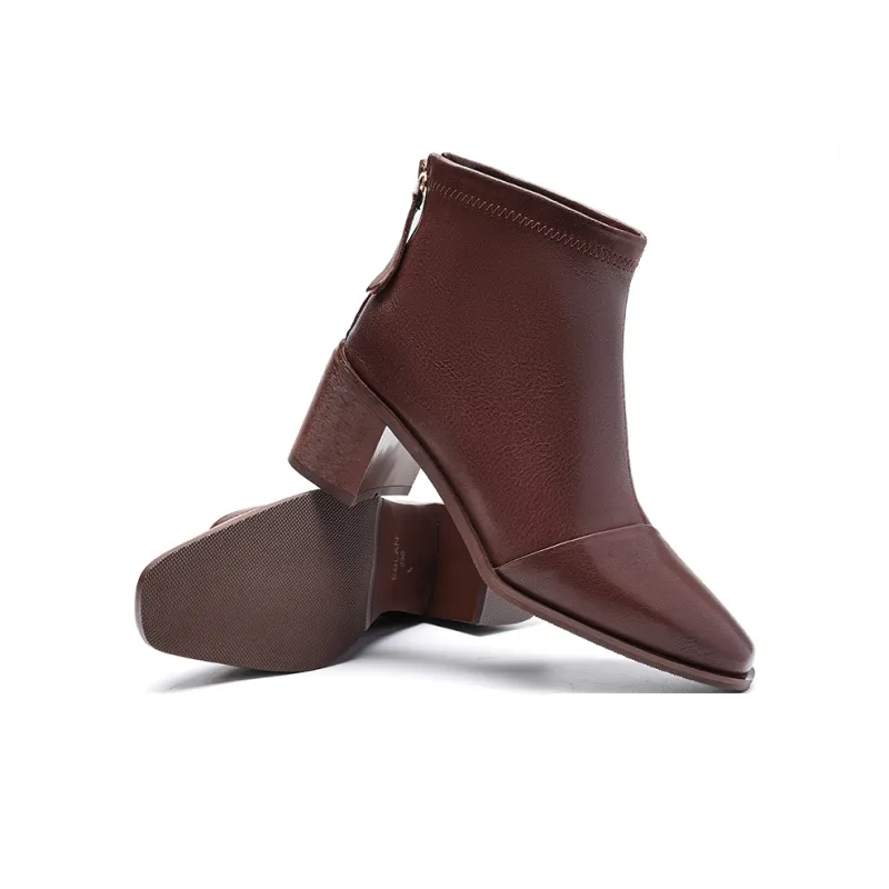 EBLAN Ankle Boots Women's Brown-4