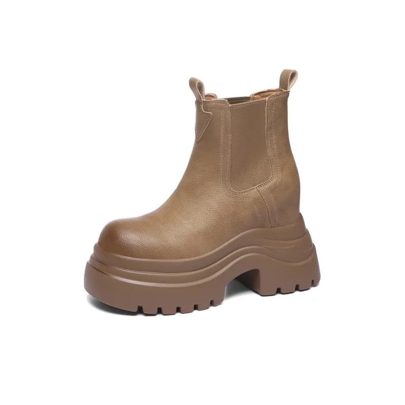 Golden Silk Rabbit Chelsea Boots Women's-6