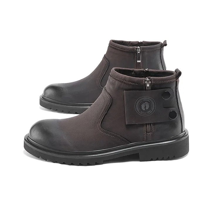 HANG TEN Ankle Boots Men Sub Sauce Black/Cambridge Brown/-8