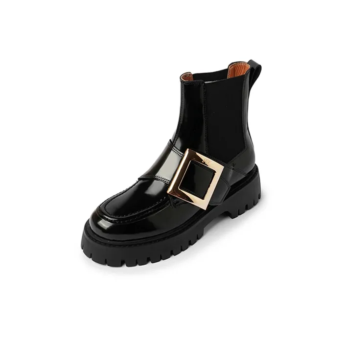 XIAOAJUE Short Chelsea Boots 4.5cm Women's-0