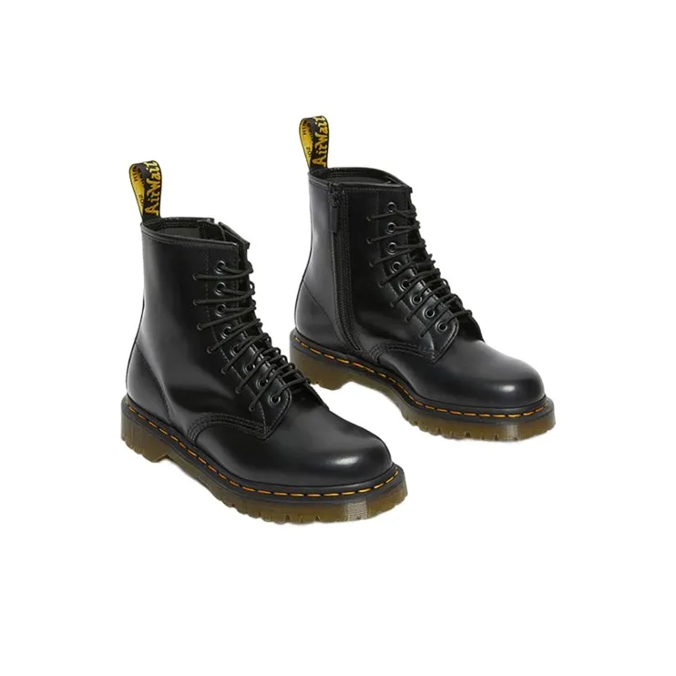 Dr.Martens 1460 Extreme Laces Polished Smooth Leather Boots 'Black'-1