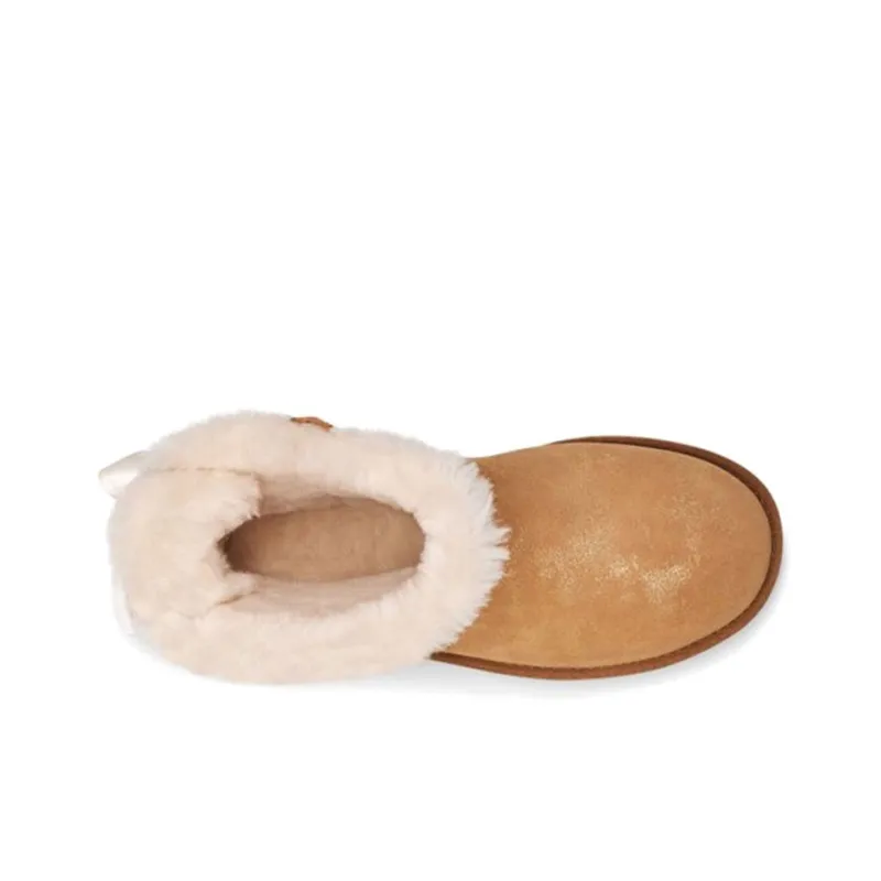 UGG Mini Bailey Bow Glimmer Chestnut Women's-4