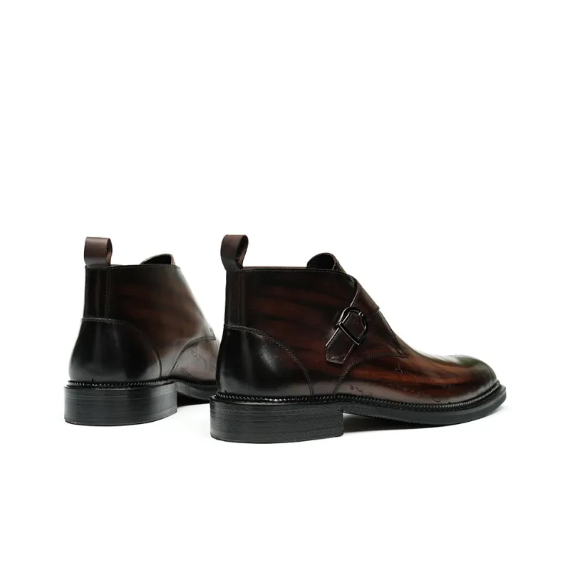 ASTON M.JAZZ Ankle Boots Men Black/Coffee-6