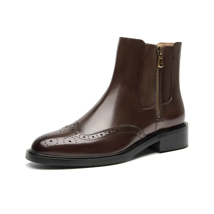 Beau Today Soft-Soled Buffalo Leather Chelsea Boots 3.6cm Women's-1