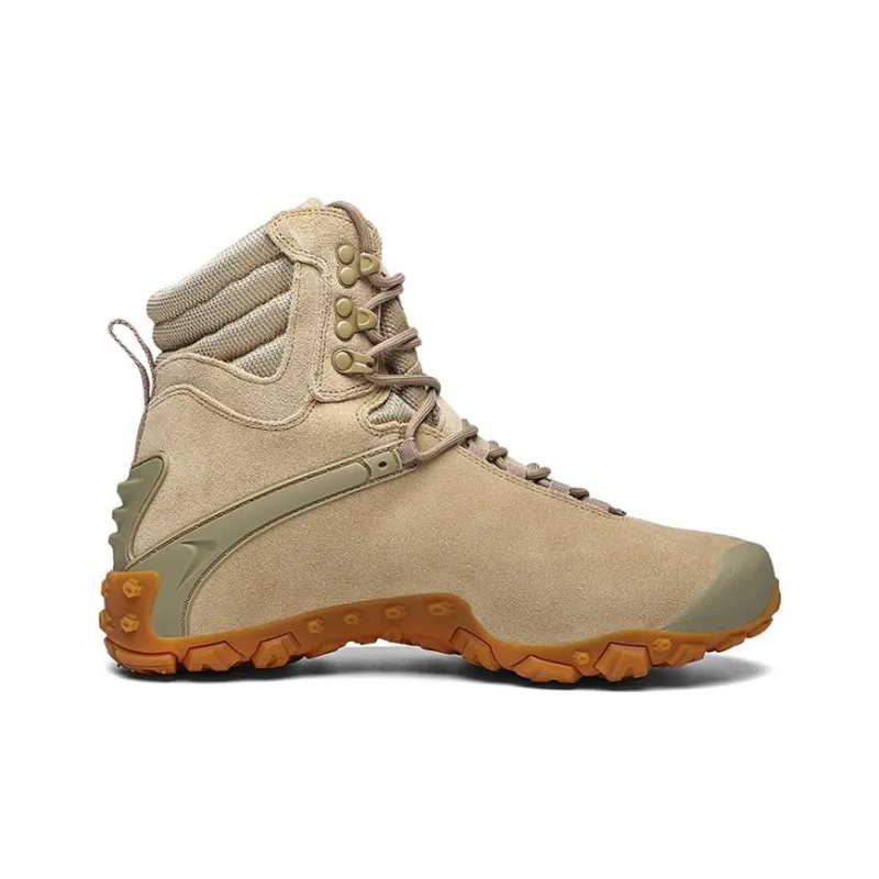 XIANGGUAN Crew Outdoor Boots Unisex Beige-1