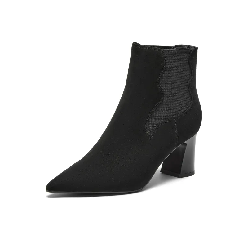 Joypeace Caramel Mocha Short Chelsea Boots Women's-1