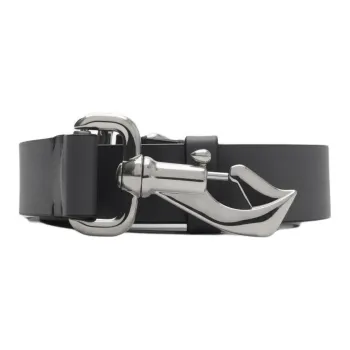 Burberry Calfskin Leather Belts Unisex Pebble Width 2.5cm