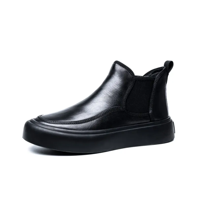 YEDANI Short Chelsea Boots Men's Black-1