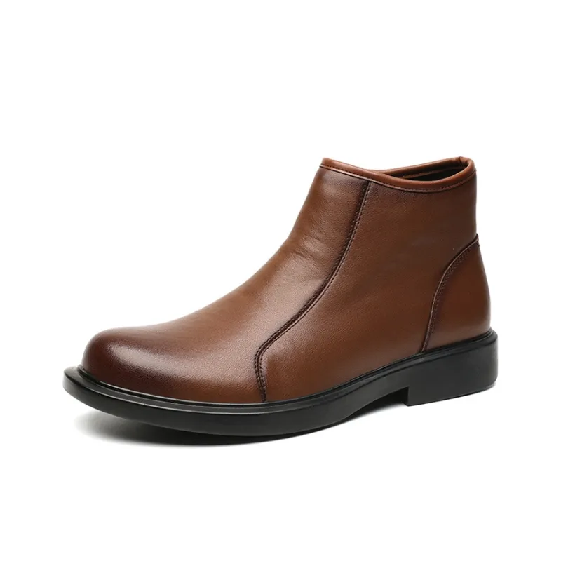 YEDANI Ankle Boots Men Black/Brown-6