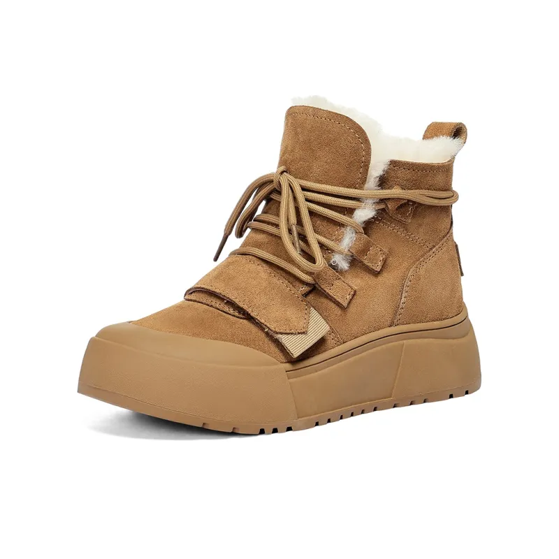 C°BANNER Short Mid Calf Snow Boots Women's Yellow-1