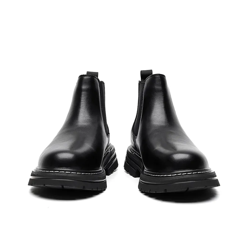 GZZ Short Chelsea Boots Men's Black-3