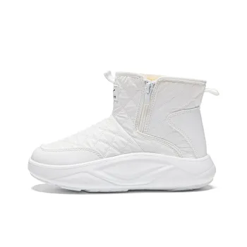 Warrior Thickened And Fleece Lined Warm And Wear Resistant Short Snow Boots Women's White