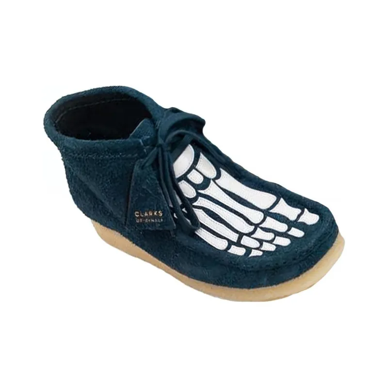 Vandy The Pink x Clarks Originals WALLABEE Ankle Boots Women's Dark Blue-1