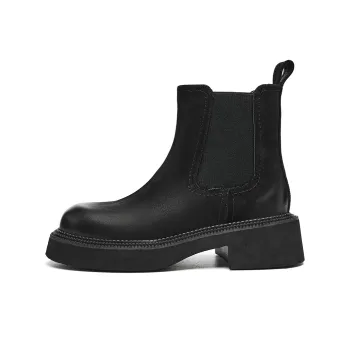 EBLAN Short Chelsea Boots Women's Black