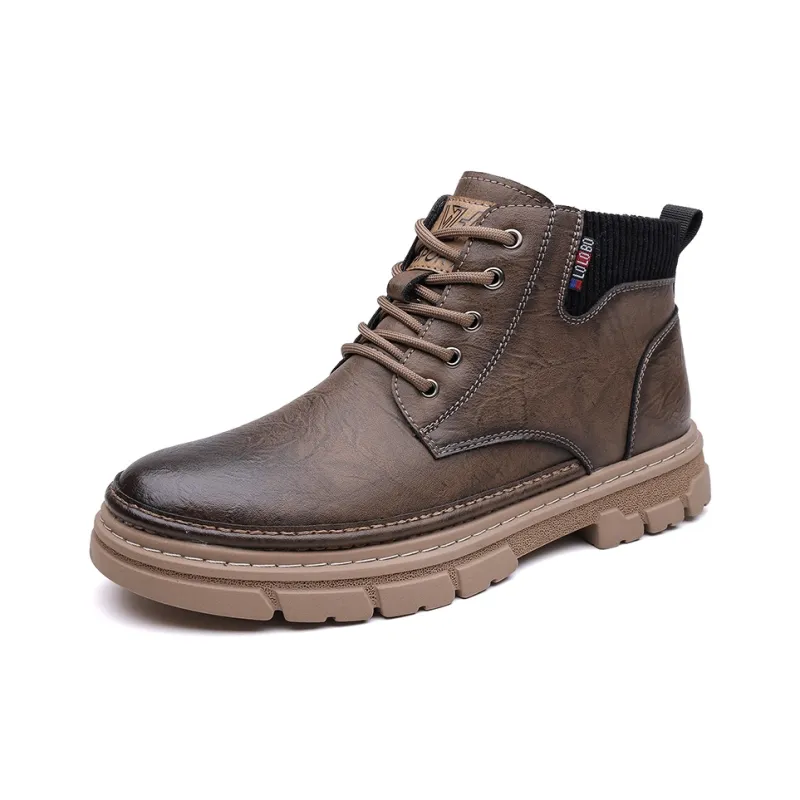 Abango Ankle Boots Men Khaki, Black-0