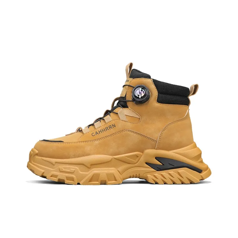 PLAY COBBLER Martin Boots Men Black/Yellow/Gray-4