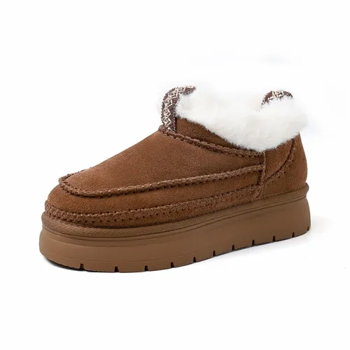 XIAOAJUE Thermal Abrasion Resistant Height Increasing Snow Boots Women's