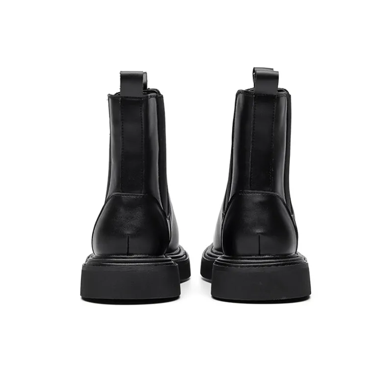 GZZ Short Chelsea Boots Men's Black-4