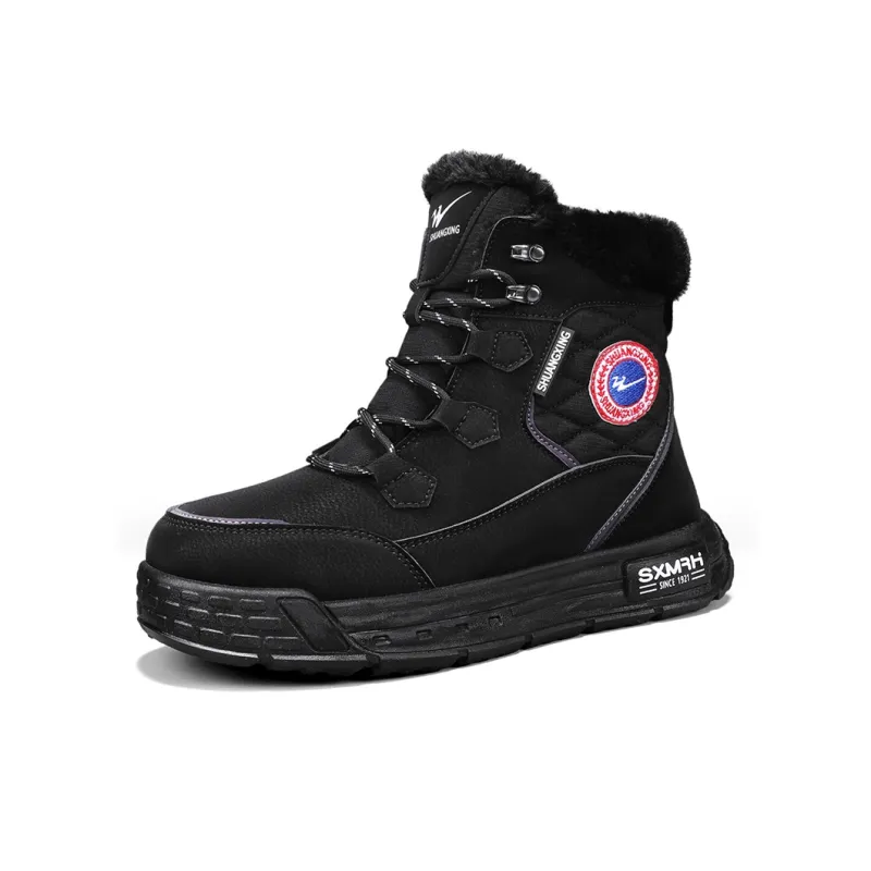 Binary Knee High Martin Boot Platform Men's Black-1