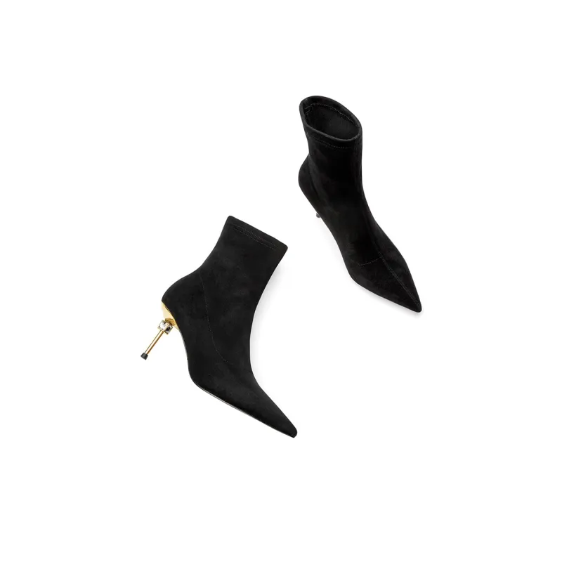 JOOC Ankle Boots Women's Sexy Black-7