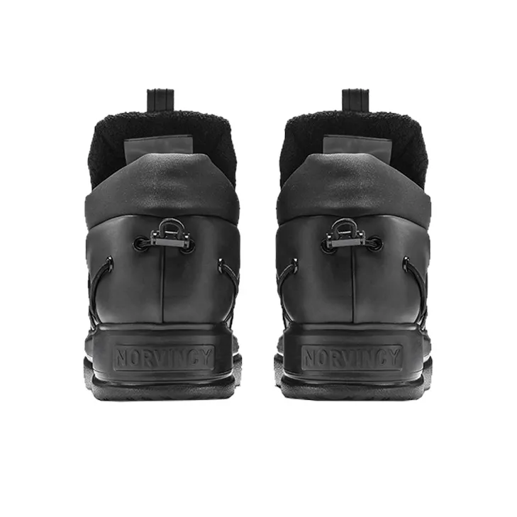NORVINCY Warm And Wear Resistant Ankle Length Snow Boots Unisex Black-3