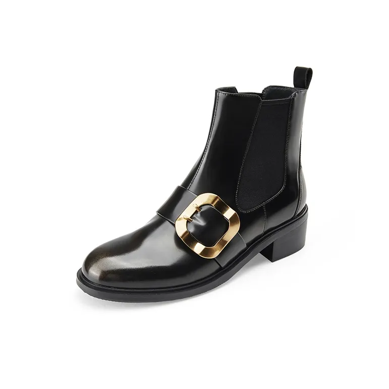D FUSE SCANDINAVIA Short Chelsea Boots 4.5cm Women's Black-1