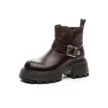 CHOVO Ankle Boots Women's Black/Brown