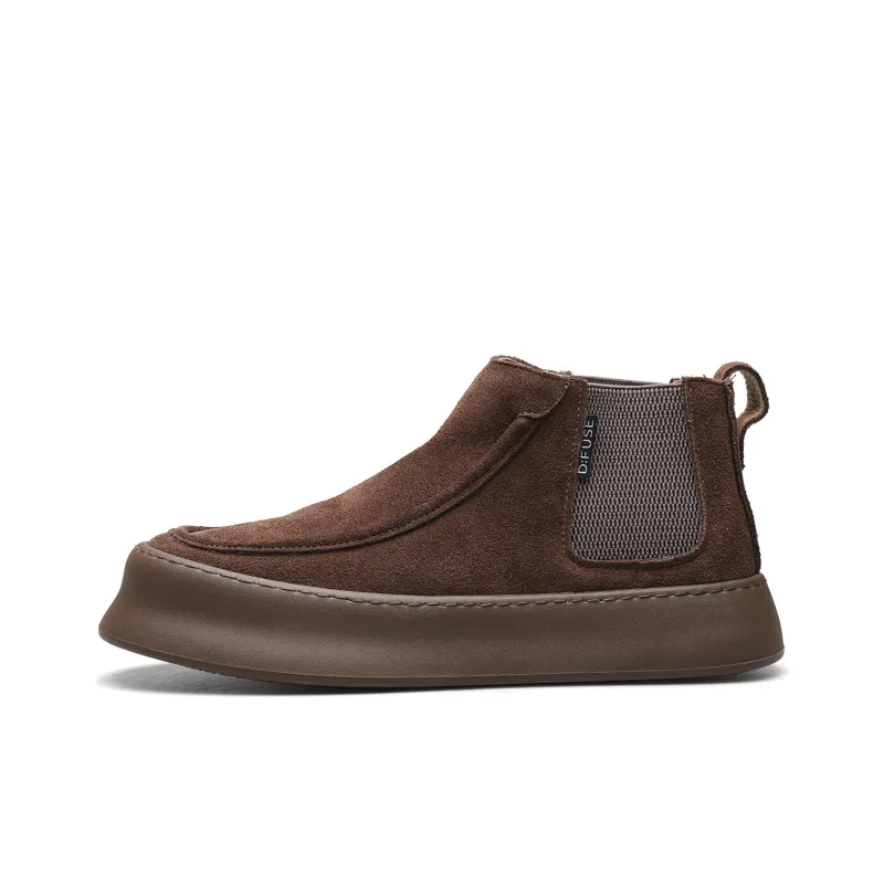 D FUSE SCANDINAVIA Men's Shoes Short Chelsea Boots Men's Black-5