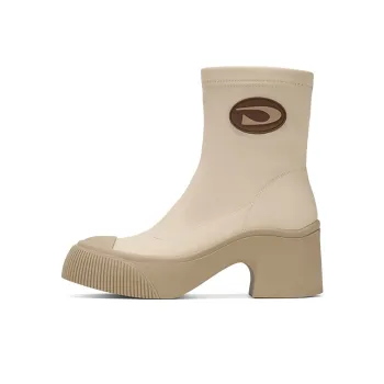 GG CC Stretch Slim Boots Fashion Platform Ankle Boots 7.5cm Women's
