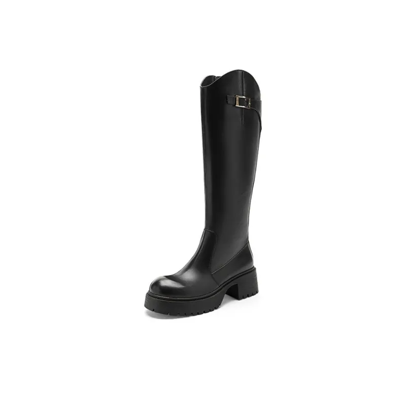 NINE WEST Knee-high Boots 5cm Women's Black-2