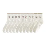 4 White Bear Ear+4 White Bear+2 White Cat Paw