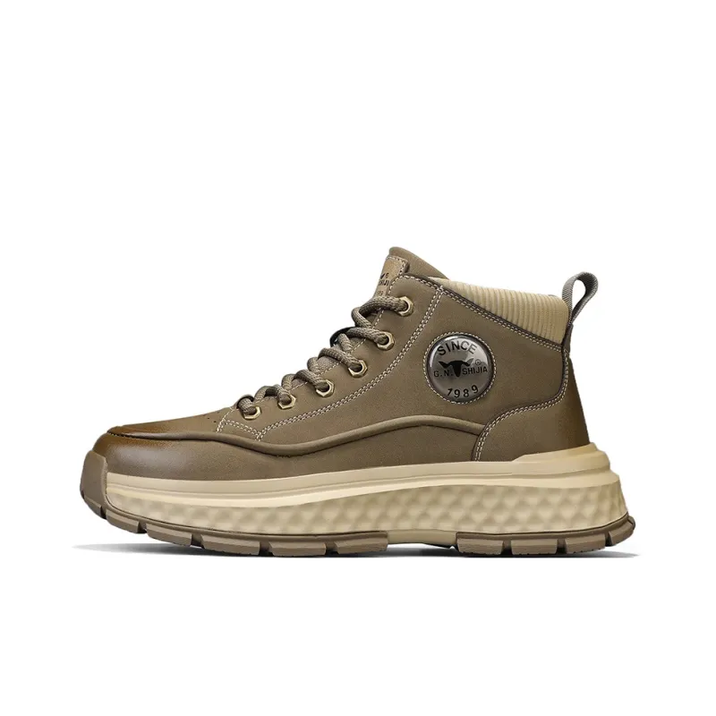 G.N.SHIJIA Short Martin Boot 5CM Men's-7