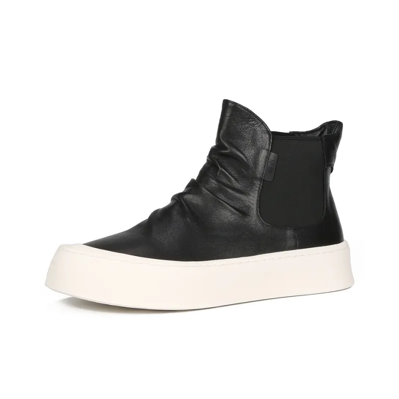 Thai Points Short Chelsea Boots Men's Black-1