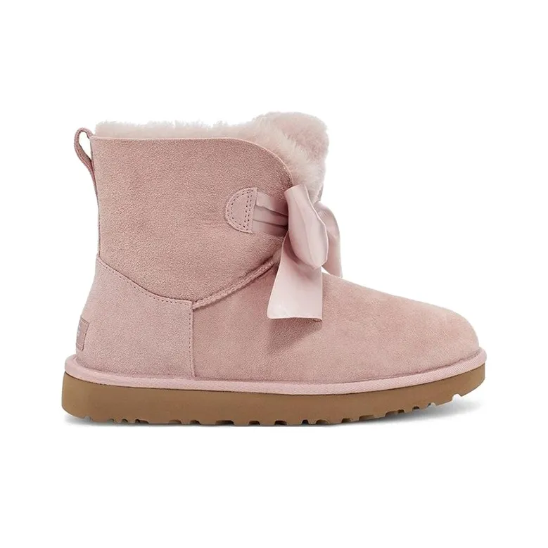 UGG Gita Bow Mini Cozy Stay Warm Plush Fleece Lined Pink Women's-1