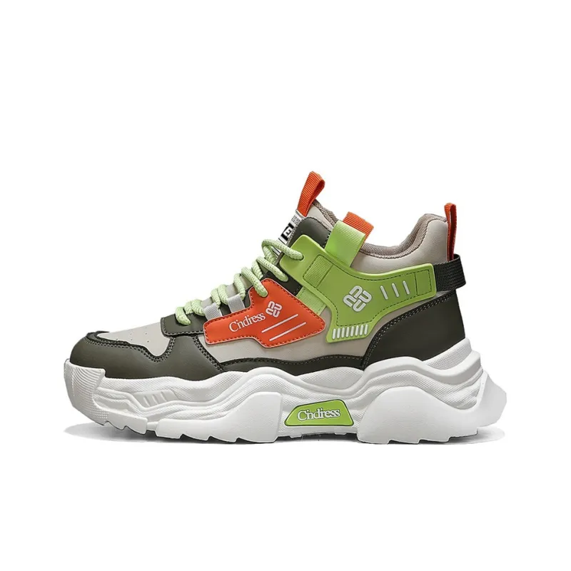 JKEM Anti-Slip And Wear-Resistant Warm High-Top Chunky Sneakers Men's-5