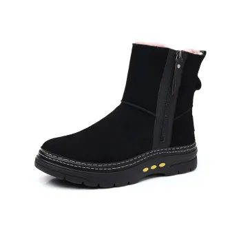 ZUWUDONG Crew Snow Boots Men's Black