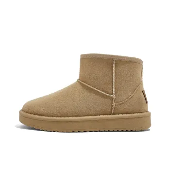 RENBEN Warm Slip-Resistant Short Snow Boots Women's Khaki