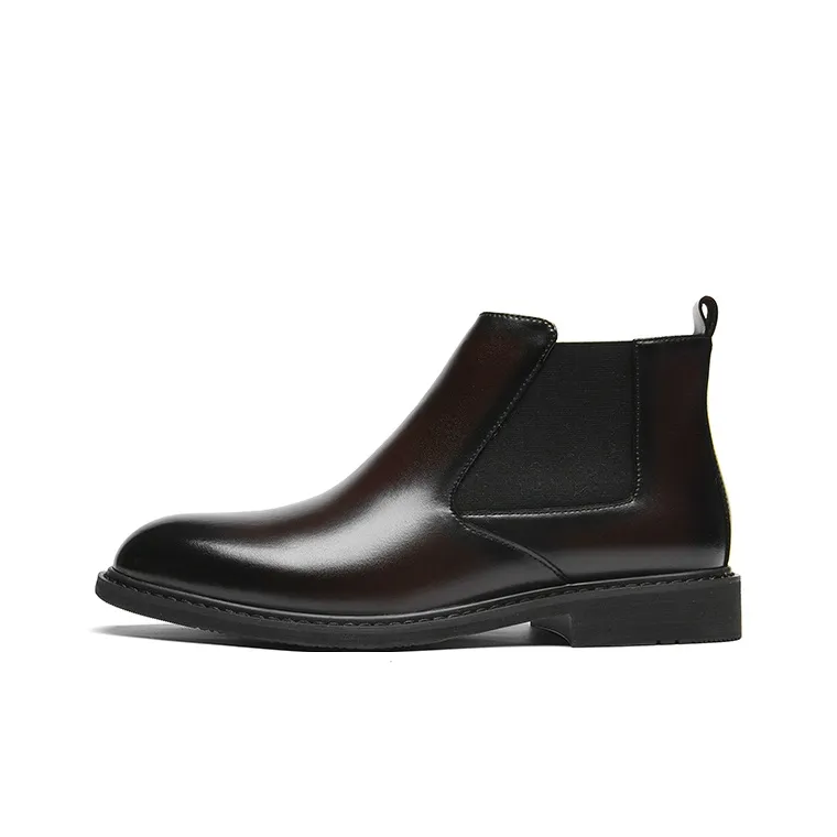 OKKO Chelsea Boots Men Black/Burgundy-0