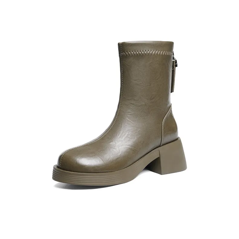 RED DRAGONFLY Stretch Boots 5.7CM Women's Black-6