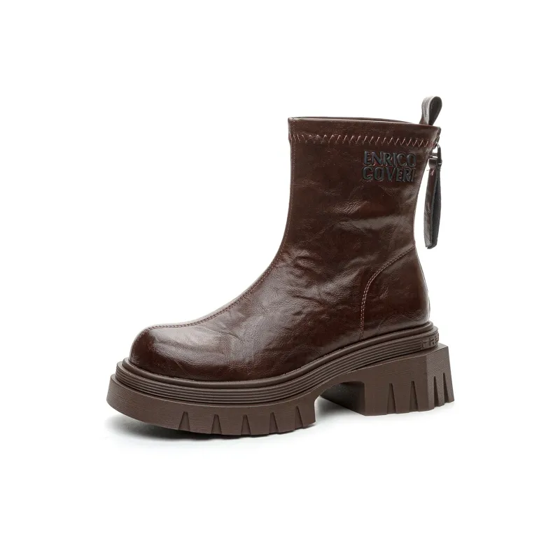 CHOVO Ankle Boots Women's Black/Burgundy/Brown-14