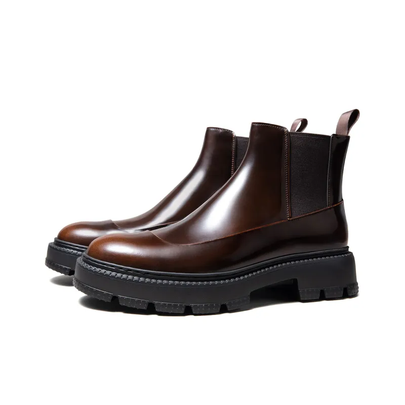 THOM WILLS British Business Formal Boots Short Chelsea Boots Men's-6