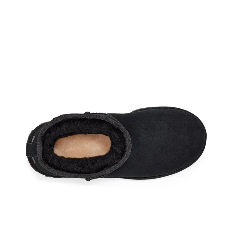 UGG Essential Mini Classic Fleece Lined Black Women's-4