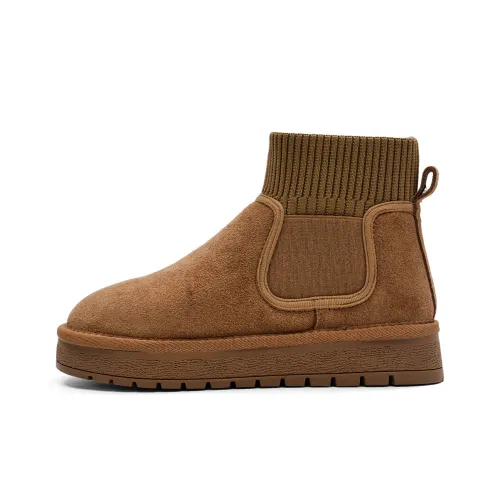 EBLAN Thermal Short Snow Boots Women's Caramel
