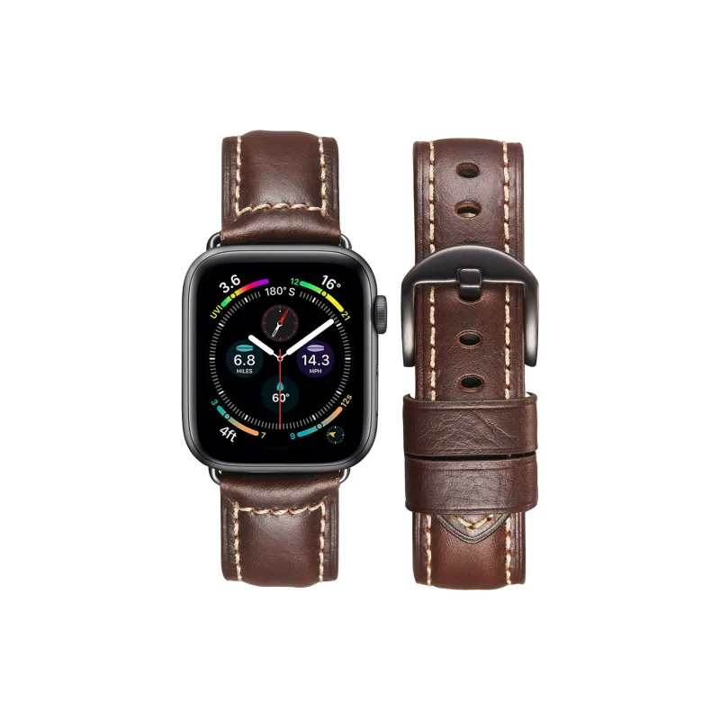 MSSM Apple Compatibility Watch Band 49mm Cowhide Leather Material-2